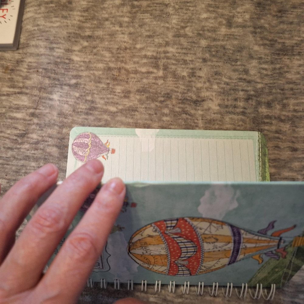 Hot air balloon Adventure motif spiral bound blank book - Picture 2 of 5